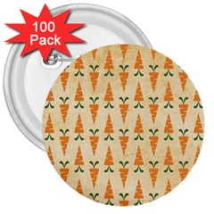 Patter-carrot-pattern-carrot-print 3  Buttons (100 pack) 