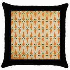Patter-carrot-pattern-carrot-print Throw Pillow Case (Black)