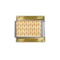 Patter-carrot-pattern-carrot-print Gold Trim Italian Charm (9mm)