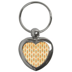 Patter-carrot-pattern-carrot-print Key Chain (Heart)