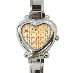 Patter-carrot-pattern-carrot-print Heart Italian Charm Watch