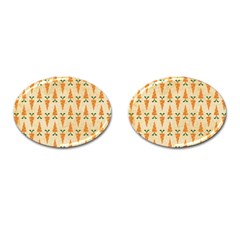 Patter-carrot-pattern-carrot-print Cufflinks (Oval)