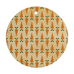 Patter-carrot-pattern-carrot-print Round Ornament (Two Sides)