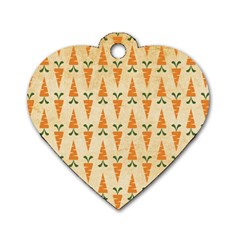 Patter-carrot-pattern-carrot-print Dog Tag Heart (Two Sides)
