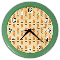 Patter-carrot-pattern-carrot-print Color Wall Clock