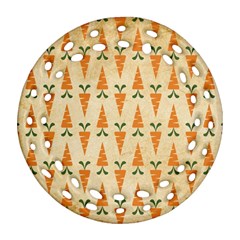 Patter-carrot-pattern-carrot-print Round Filigree Ornament (Two Sides)