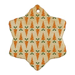 Patter-carrot-pattern-carrot-print Snowflake Ornament (Two Sides)