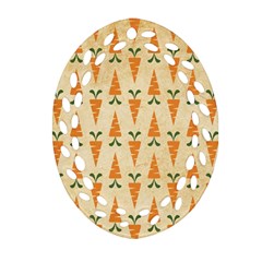 Patter-carrot-pattern-carrot-print Ornament (Oval Filigree)