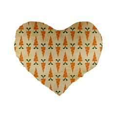 Patter-carrot-pattern-carrot-print Standard 16  Premium Heart Shape Cushions