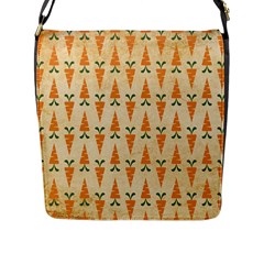 Patter-carrot-pattern-carrot-print Flap Closure Messenger Bag (L)