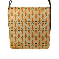 Patter-carrot-pattern-carrot-print Flap Closure Messenger Bag (l)