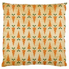 Patter-carrot-pattern-carrot-print Large Premium Plush Fleece Cushion Case (Two Sides)