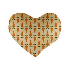 Patter-carrot-pattern-carrot-print Standard 16  Premium Flano Heart Shape Cushions