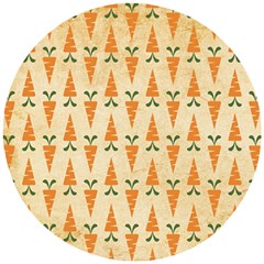 Patter-carrot-pattern-carrot-print Wooden Puzzle Round