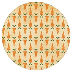 Patter-carrot-pattern-carrot-print Round Trivet by Cowasu