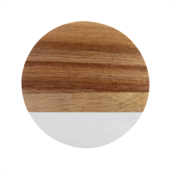 Patter-carrot-pattern-carrot-print Marble Wood Coaster (Round)
