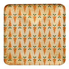 Patter-carrot-pattern-carrot-print Square Glass Fridge Magnet (4 pack)