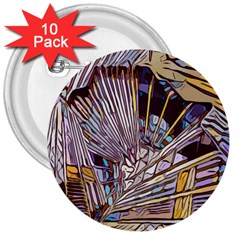 Abstract-drawing-design-modern 3  Buttons (10 Pack)  by Cowasu