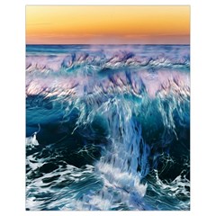 Sea-waves-ocean-water-beach-surf Drawstring Bag (small) by Cowasu