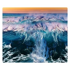 Sea-waves-ocean-water-beach-surf Premium Plush Fleece Blanket (small) by Cowasu