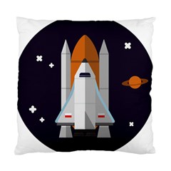 Rocket-space-universe-spaceship Standard Cushion Case (two Sides)