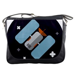 Satellite-machine-space-dark Messenger Bag