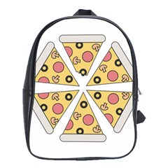 Pizza-slice-food-italian School Bag (large)