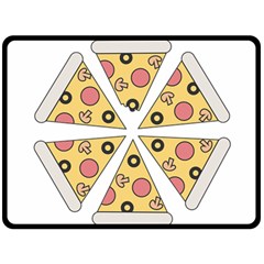 Pizza-slice-food-italian Fleece Blanket (large)