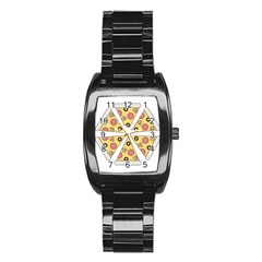 Pizza-slice-food-italian Stainless Steel Barrel Watch