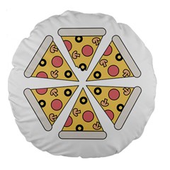 Pizza-slice-food-italian Large 18  Premium Flano Round Cushions