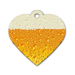 Bubble-beer Dog Tag Heart (two Sides)