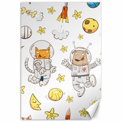 Astronaut-dog-cat-clip-art-kitten Canvas 12  X 18 