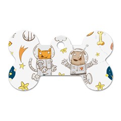 Astronaut-dog-cat-clip-art-kitten Dog Tag Bone (one Side)