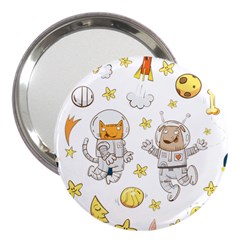 Astronaut-dog-cat-clip-art-kitten 3  Handbag Mirrors