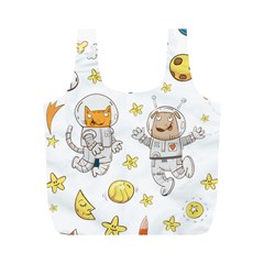 Astronaut-dog-cat-clip-art-kitten Full Print Recycle Bag (m)