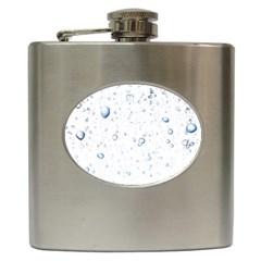 Blue Oxygen-bubbles-in-the-water Hip Flask (6 Oz)