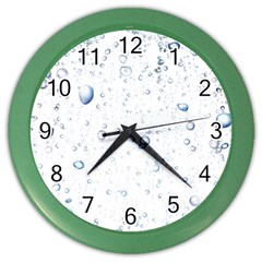 Blue Oxygen-bubbles-in-the-water Color Wall Clock