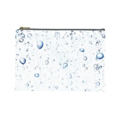 Blue Oxygen-bubbles-in-the-water Cosmetic Bag (large)