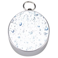 Blue Oxygen-bubbles-in-the-water Silver Compasses