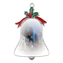 New York City Metal Holly Leaf Bell Ornament