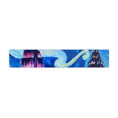 Starry Night In New York Van Gogh Manhattan Chrysler Building And Empire State Building Premium Plush Fleece Scarf (mini)