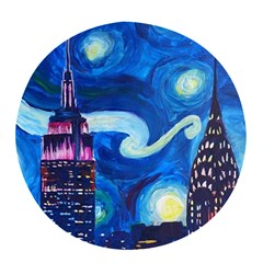 Starry Night In New York Van Gogh Manhattan Chrysler Building And Empire State Building Pop Socket