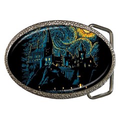 Castle Starry Night Van Gogh Parody Belt Buckles by Sarkoni