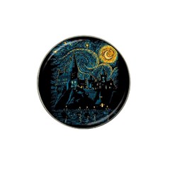 Castle Starry Night Van Gogh Parody Hat Clip Ball Marker (4 Pack)