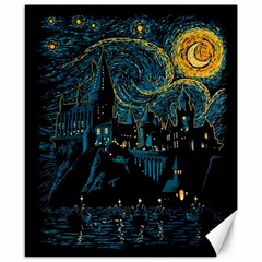 Castle Starry Night Van Gogh Parody Canvas 8  X 10 