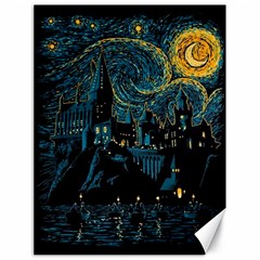 Castle Starry Night Van Gogh Parody Canvas 18  X 24 