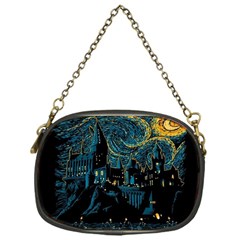 Castle Starry Night Van Gogh Parody Chain Purse (one Side)