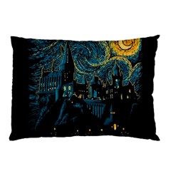 Castle Starry Night Van Gogh Parody Pillow Case