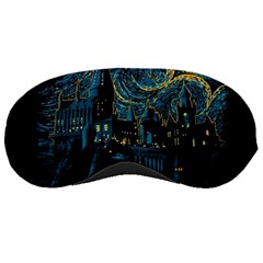 Castle Starry Night Van Gogh Parody Sleep Mask