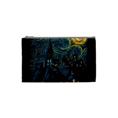 Castle Starry Night Van Gogh Parody Cosmetic Bag (small)